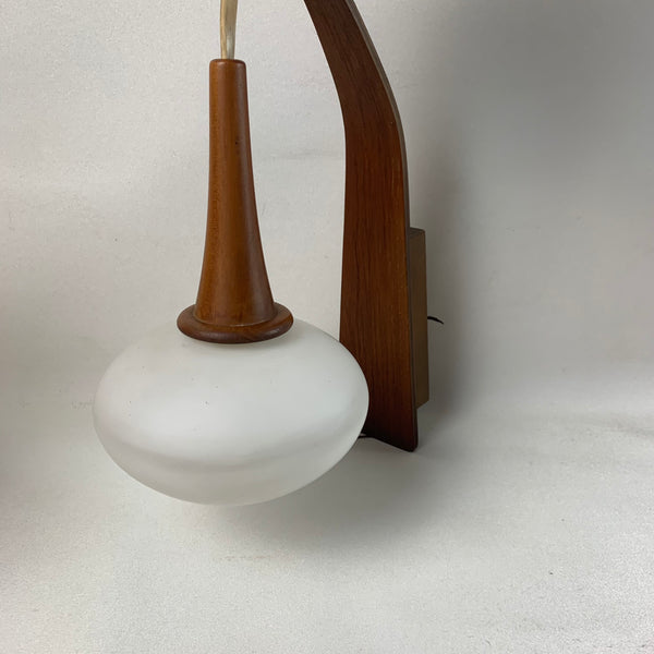 50er Jahre Wandlampe Holz