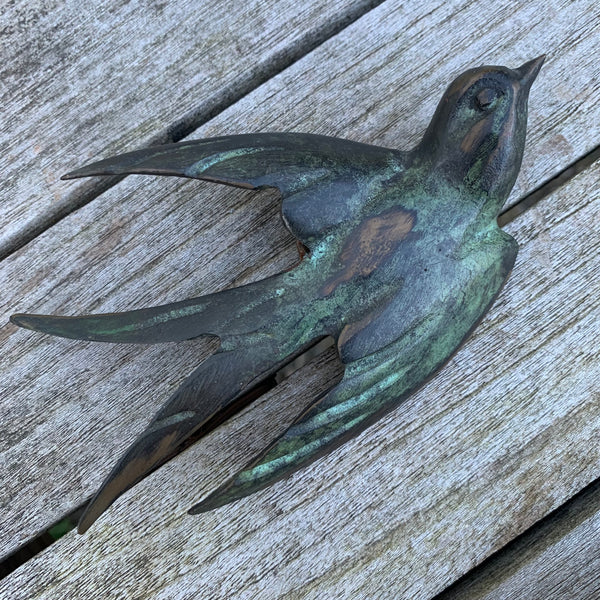 Bronze Schwalben Wanddeko