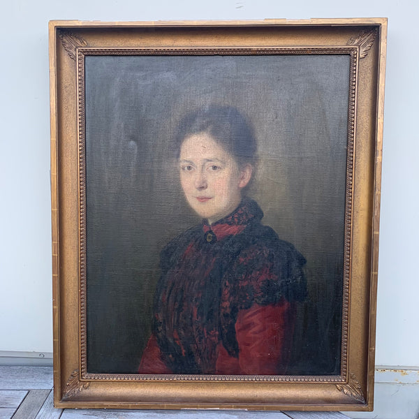 Ölgemälde Portrait vermutlich von Johannes Kleinschmidt