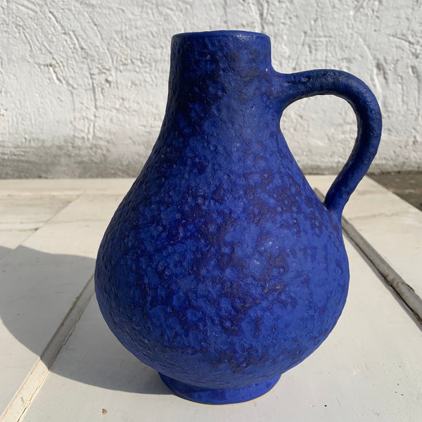 Blaue Studiokeramik Vase von Hartwig Heyne für Hoy
