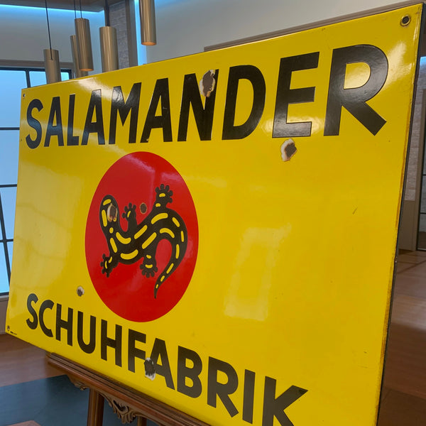 Salamander Emaille Schild