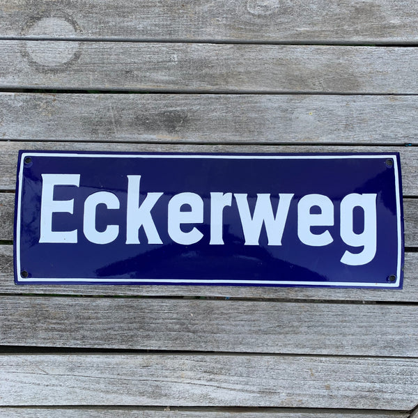Altes Straßennamenschild Eckerweg