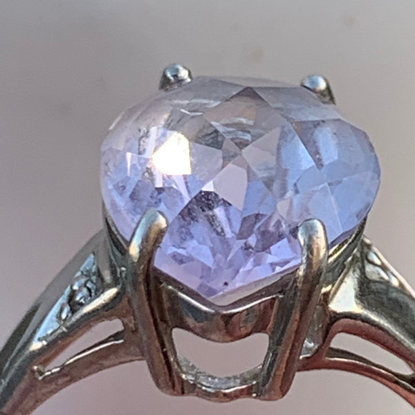 Sterling Silber Ring mit Lavendel Amethyst