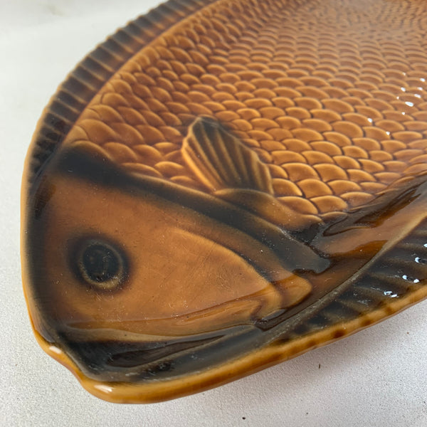 Fisch Servierplatte Keramik Sarreguemines France
