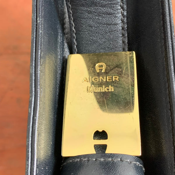 Vintage Damen Handtasche von Aigner in schwarz