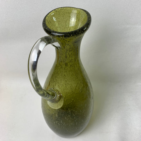 Vintage Kanawha Green Crackle Glas Karaffe