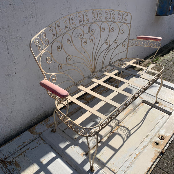 Vintage Gartenbank aus Eisen