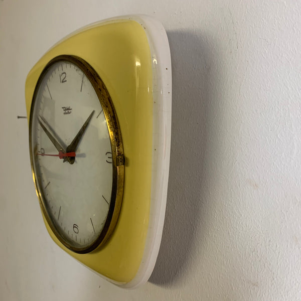 Mid Century Keramik Wanduhr