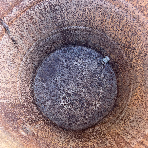 Altes Ölfass aus Eisen von Shell