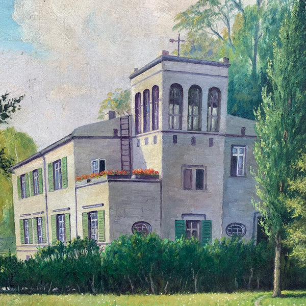 Ölgemälde Haus mit Anwesen