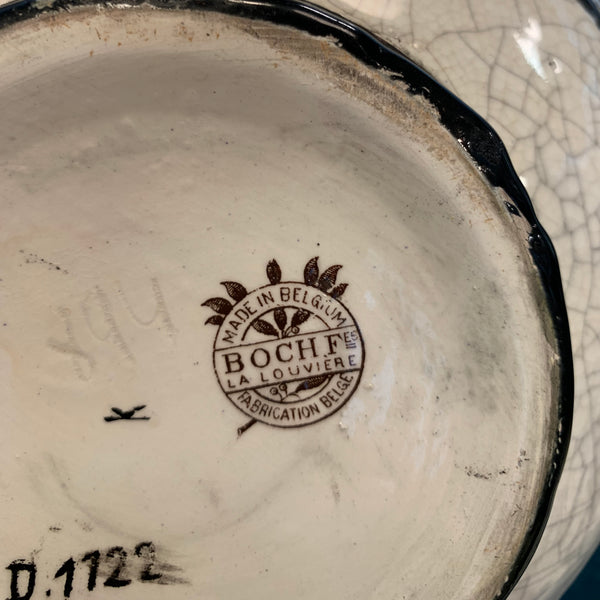Vase aus Keramik von Boch Frères des Designers Charles Catteau Art Deco