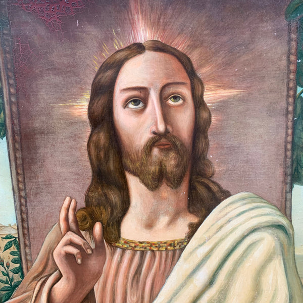 Sakrale Kunst Abendmahl in Emmaus Gemälde