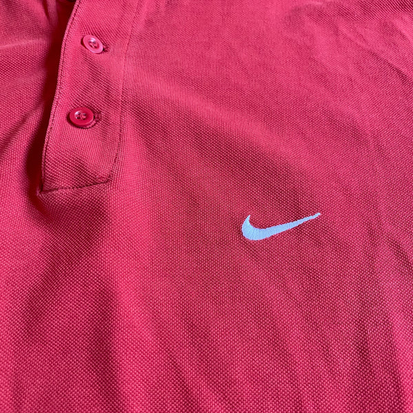 Nike Poloshirt Vintage in Rot