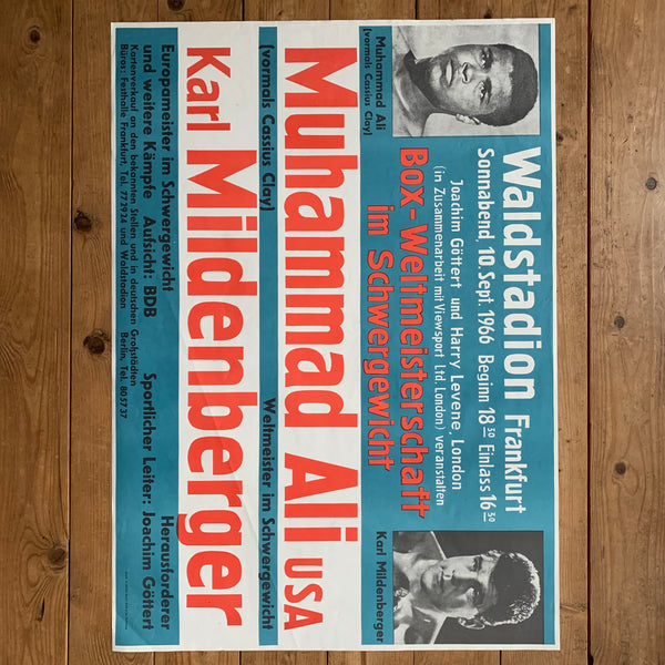 Plakat Muhammad Ali vs Karl Mildenberger 1966