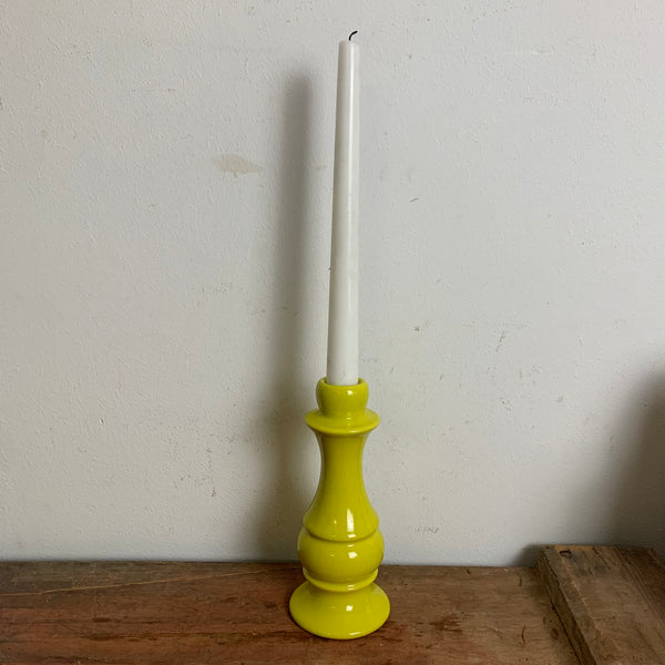 Vintage Keramik Kerzenständer 502/18 gelb