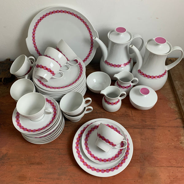 Vintage Kaffeeservice für 12 Personen von Thomas Rotunder Pink