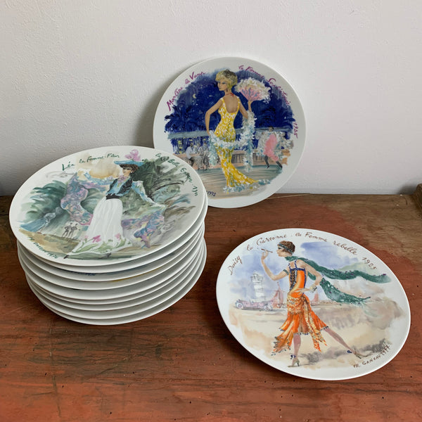 Sammel Wand Teller Limoges Albertine Les Femmes du Siecle