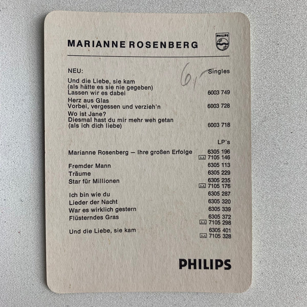 Autogramm Marianne Rosenberg
