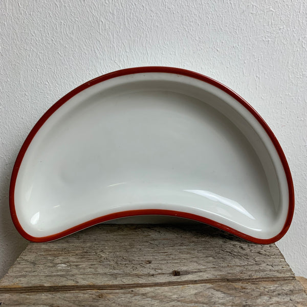 6 Beilagenteller Rotrand von Hermann Gretsch für Arzberg