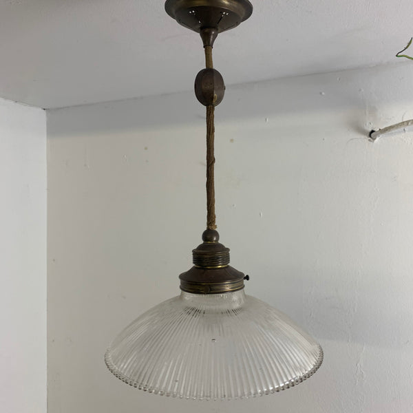 Jugendstil Deckenlampe von Holophane