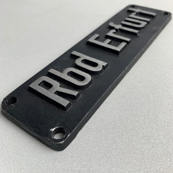 Lokschild Eisenbahn Rbd Erfurt