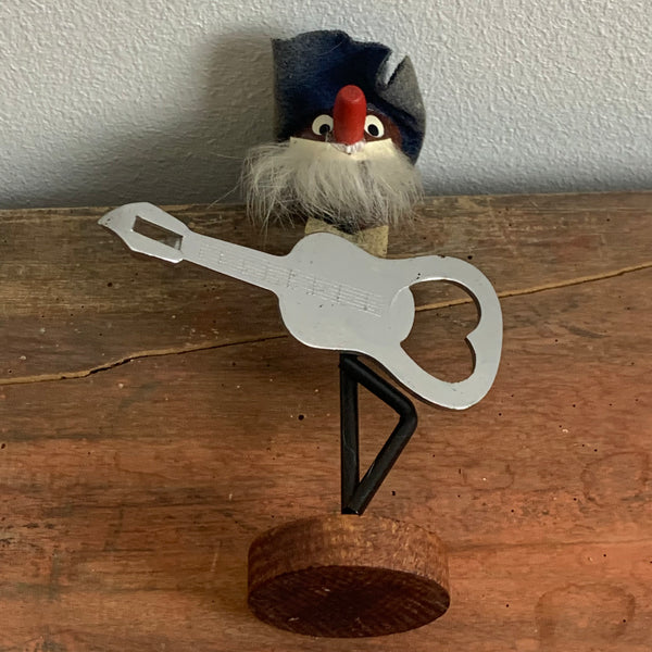 Vintage Teakholz Figur als Halter für Flaschenöffner