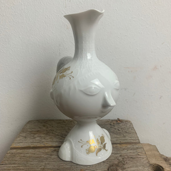 Vase Romanze in Dur Gold von Björn Wiinblad für Rosenthal