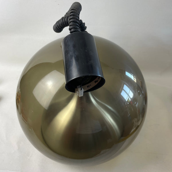 Acryl Aluminium Kugel Deckenlampe von Temde Modell 756