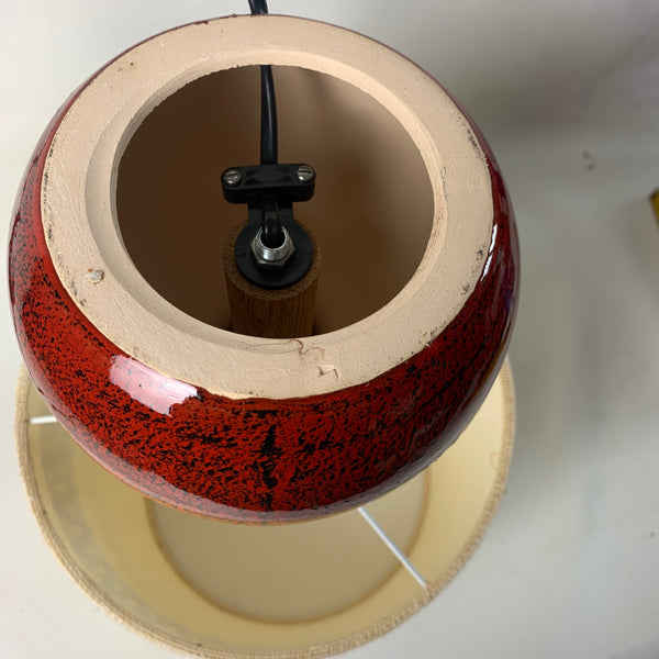 Keramik Tischlampe 60er Jahre