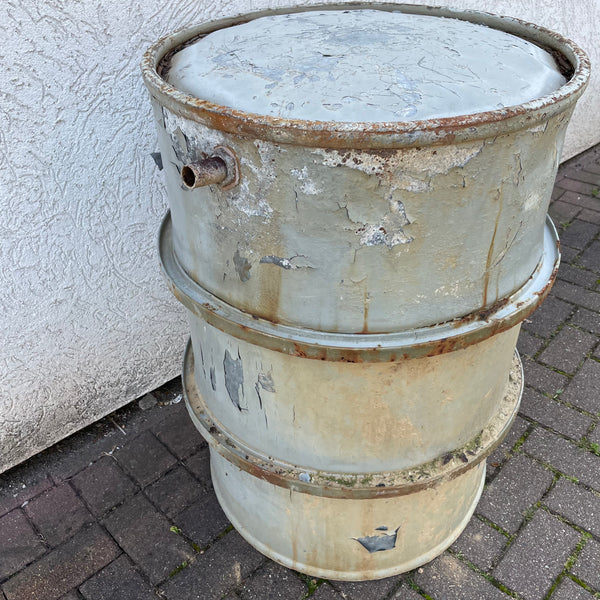 Altes Ölfass aus Eisen von Shell