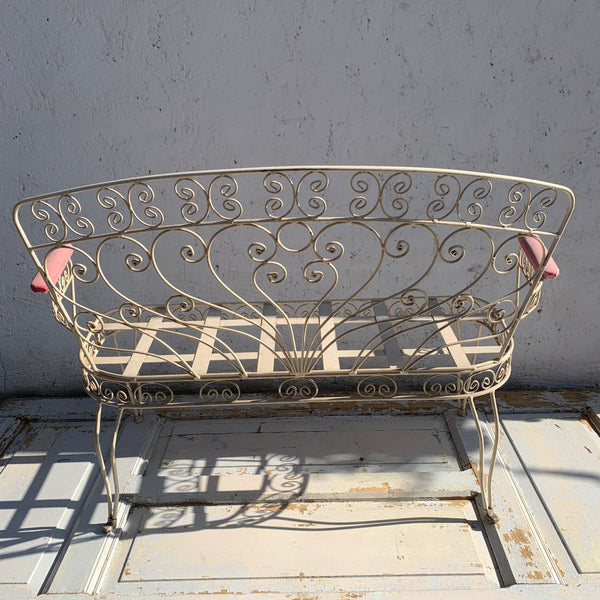 Vintage Gartenbank aus Eisen