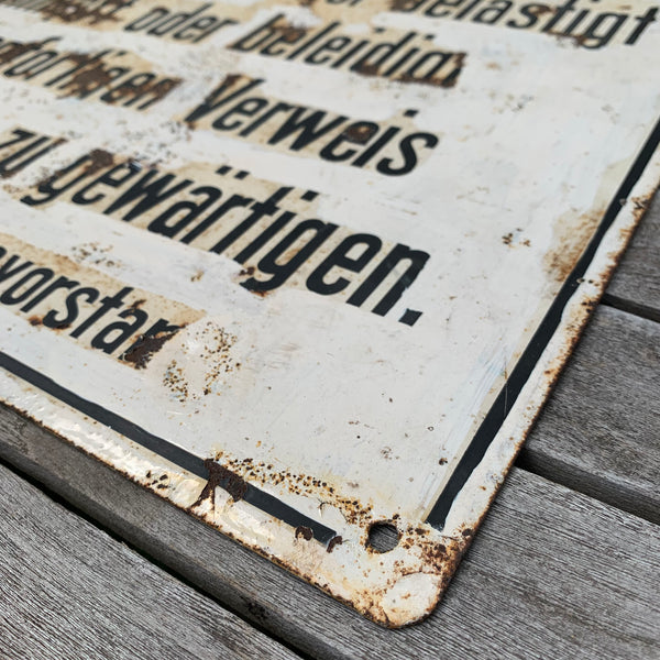 Vintage Schild Fußball - Schiedsrichter