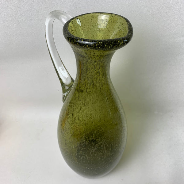Vintage Kanawha Green Crackle Glas Karaffe