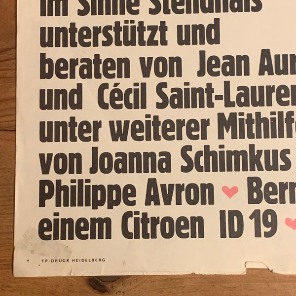 60er Jahre Film Plakat De L' Amour