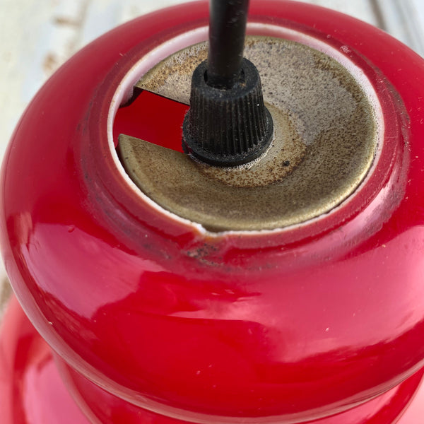 Rote Deckenlampe von Peill und Putzler