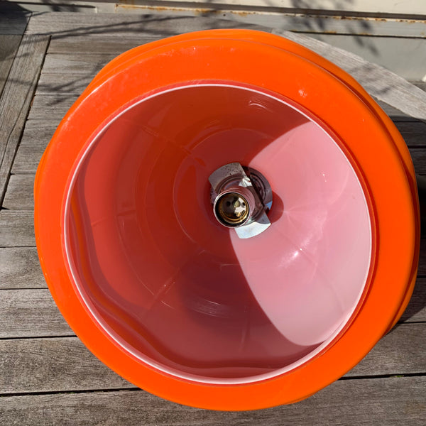 Vintage orange Glaslampe