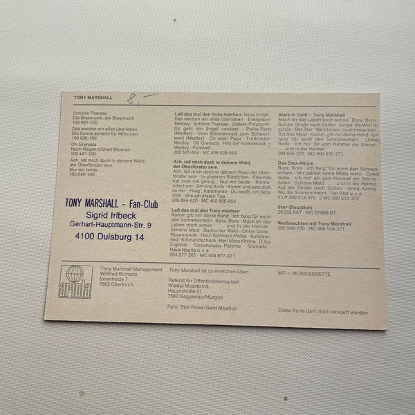 Autogramm Tony Marshall