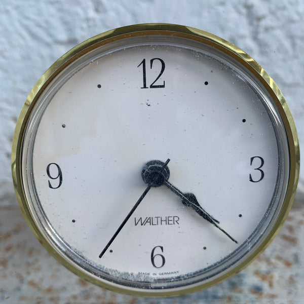 Vintage Walther Glas Tischuhr