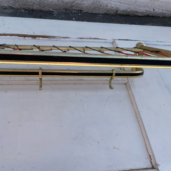 Mid Century Messing Garderobe Hutablage