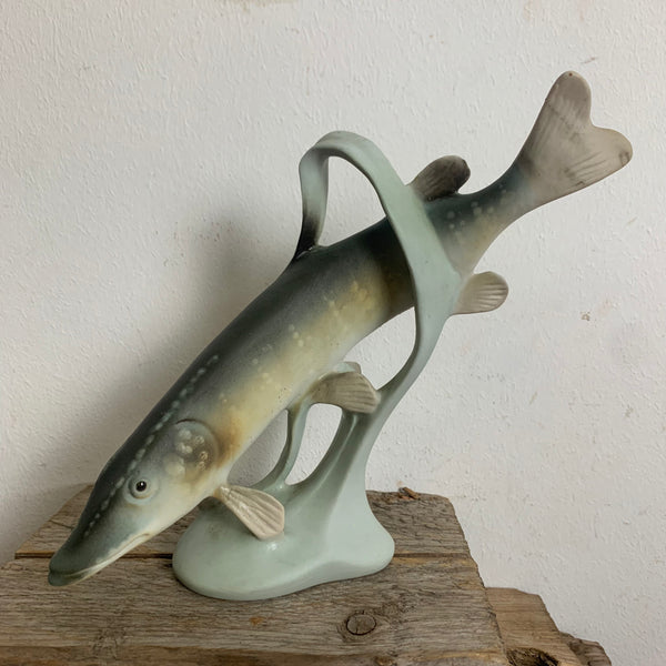 Porzellan Skulptur Hecht von Royal Dux
