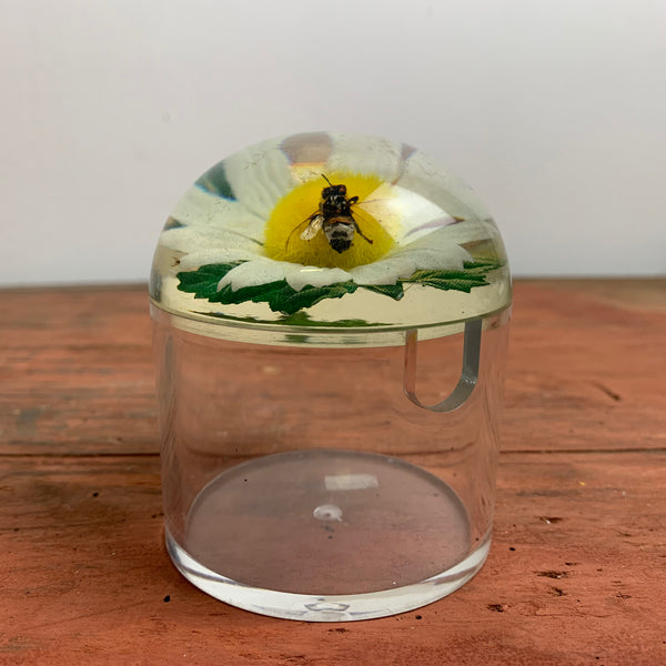 Vintage Honigdose aus Acrylglas