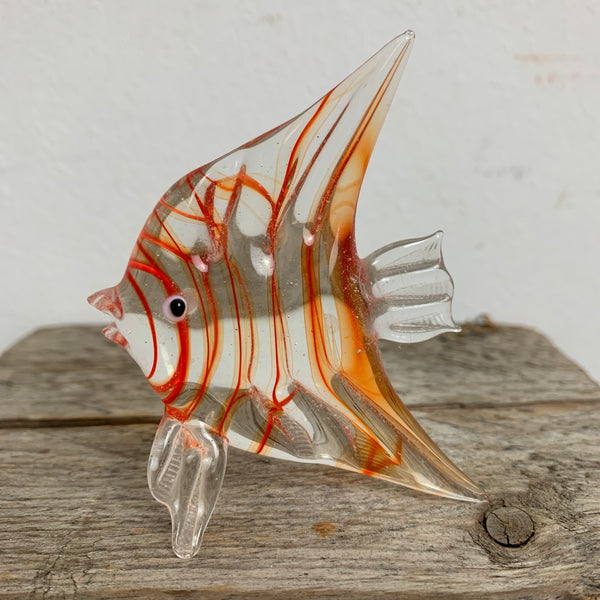 Vintage Glas Skulptur Fisch Murano