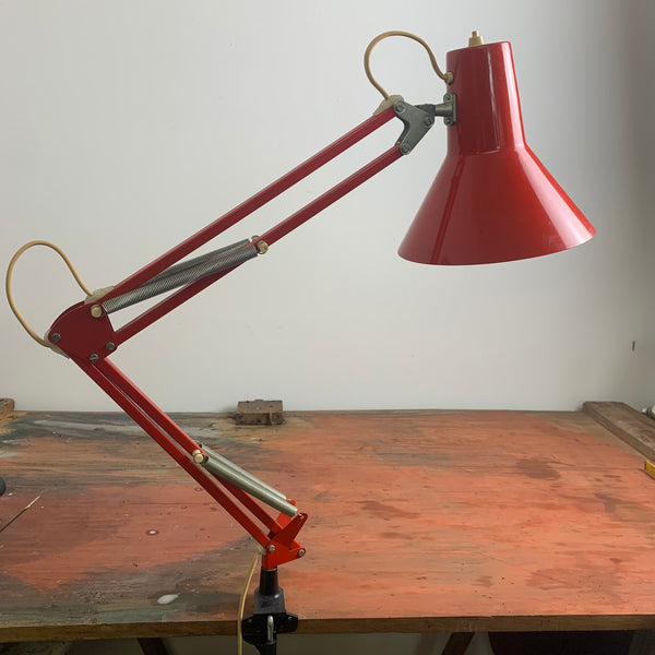 Vintage Arbeitsleuchte mit Gelenkarm