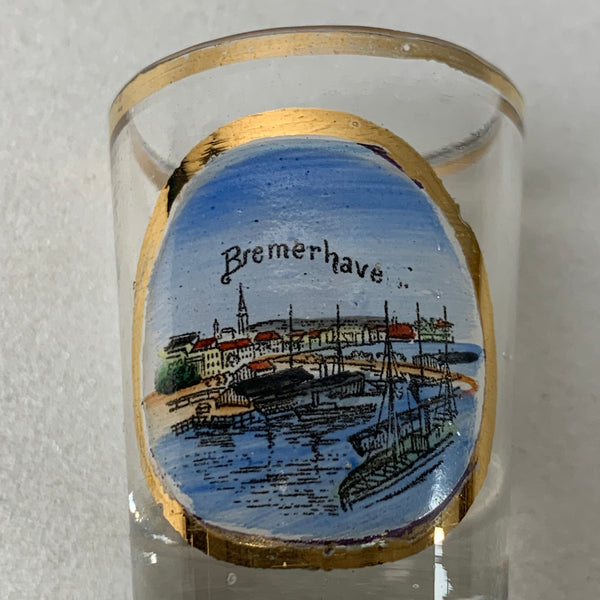 Altes Andenkenglas Bremerhaven