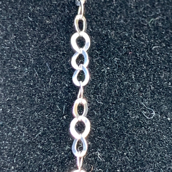 Schöne lange Gliederhalskette Sterling Silber