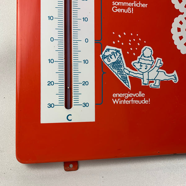 Emaille Schild mit Thermometer Köhler Eis