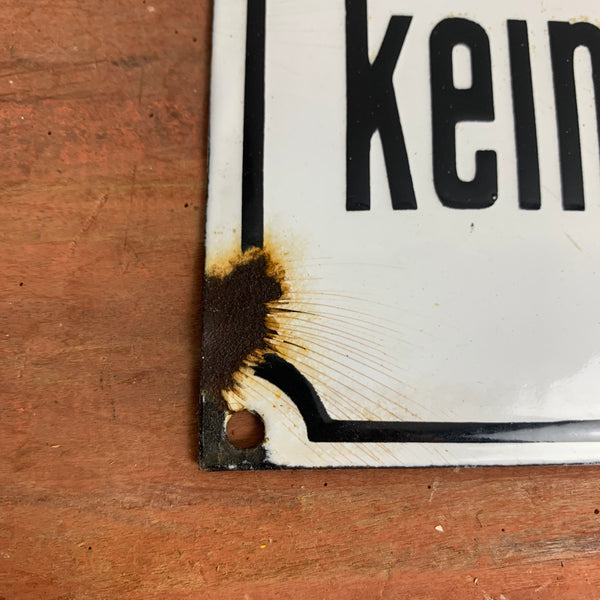 Emaille Schild Kein Trinkwasser