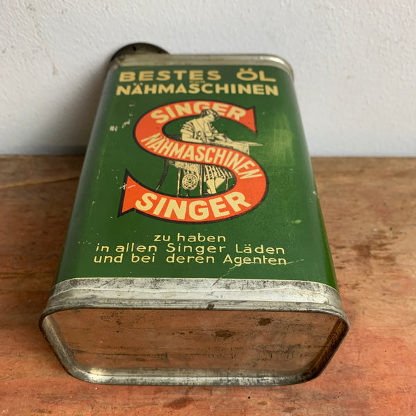 Vintage Blechdose Singer Nähmaschinen Öl