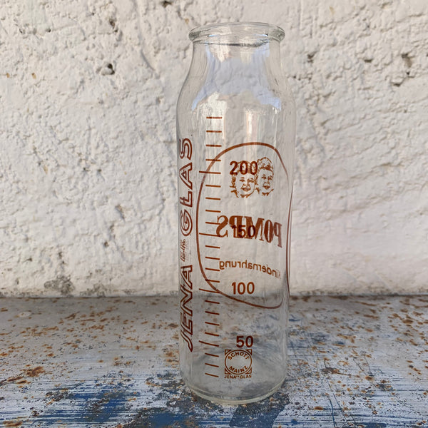 Vintage Babyflasche aus Glas