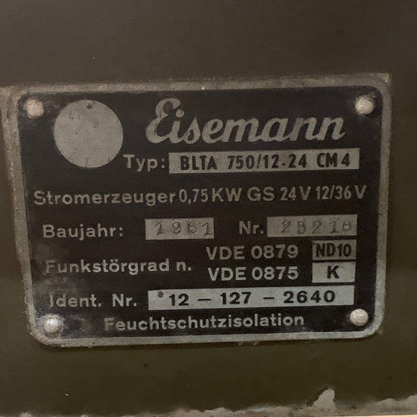 Bundeswehr Stromaggregat DC Generator 24 Volt